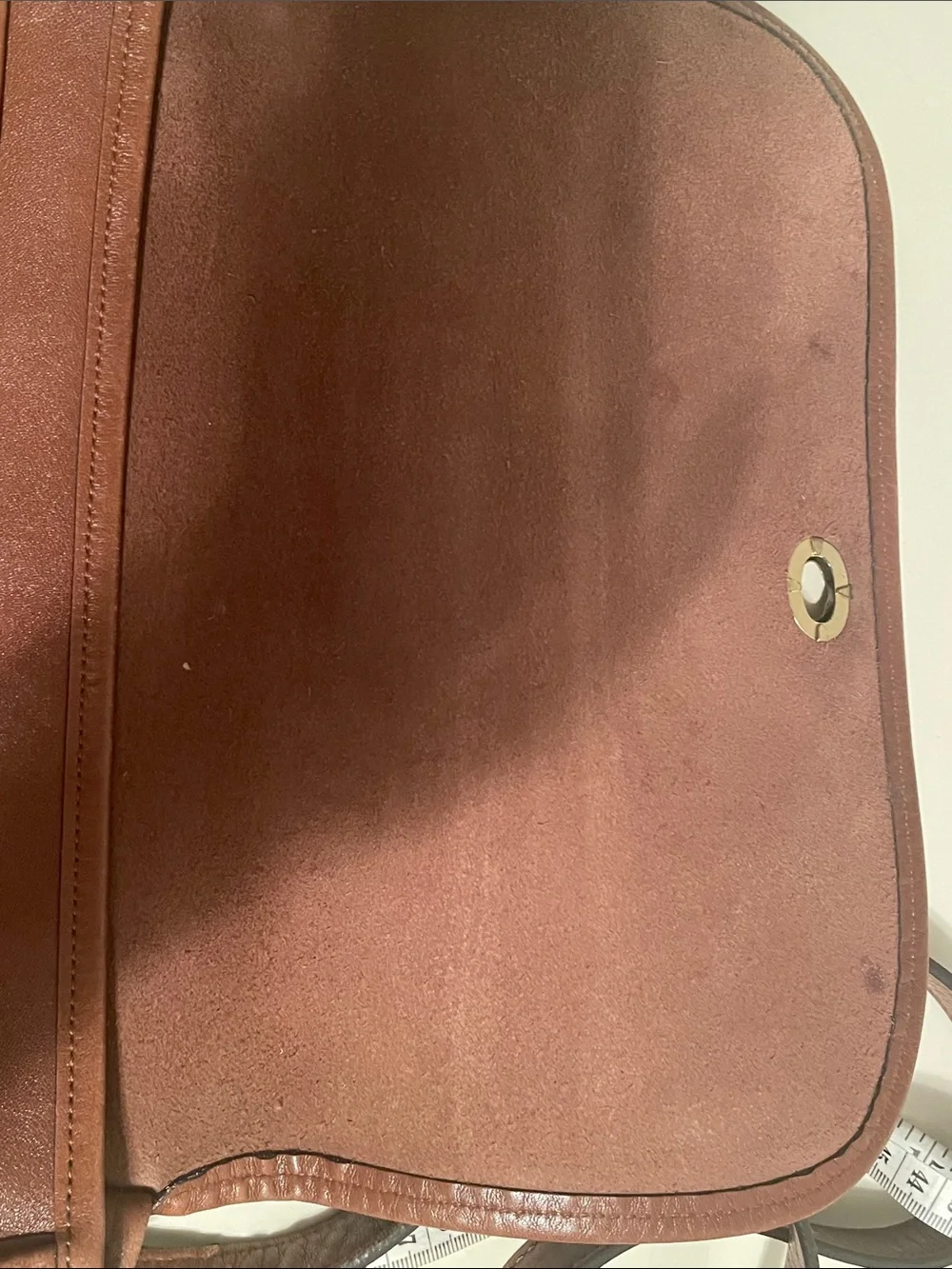 Vintage Coach Shoulder Bag City 9790 Tan Brown Leather Gold Turn Lock with Charm
